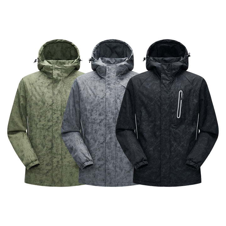 Men's Technical Rain Jacket with Welded Seams and Reflective Details Mune Fashion