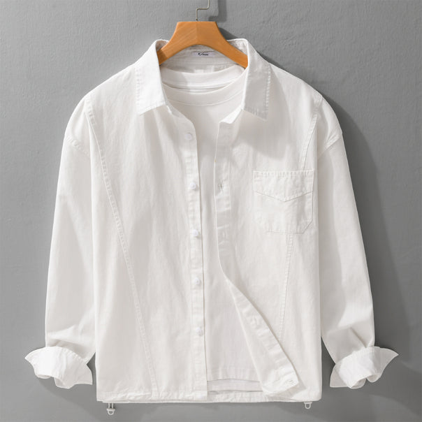 Men's Lightweight Overshirt Jacket made of Cotton Blend with Sewn-On Chest Pocket Mune Fashion