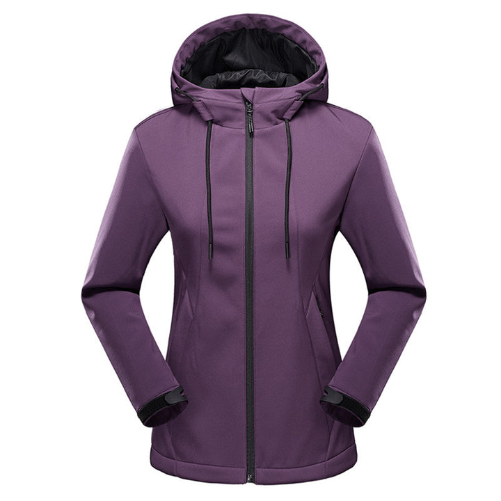 Women's tailored softshell jacket with hood and water-repellent membrane Mune Fashion