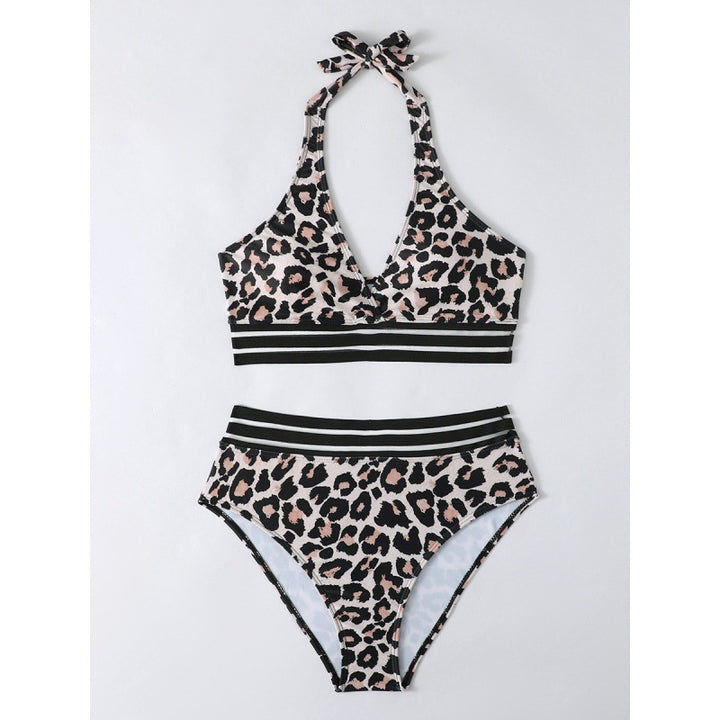 Women's High-Cut Bikini with Leopard Print Mune Fashion