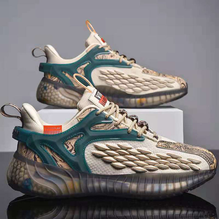 Unisex nan avant-garde hybrid sneakers with structured braid application and supportive heel bridge Mune Fashion