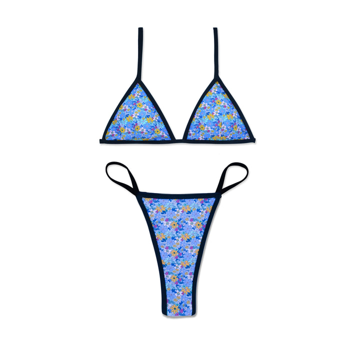Women's triangle bikini with floral design and adjustable straps Mune Fashion