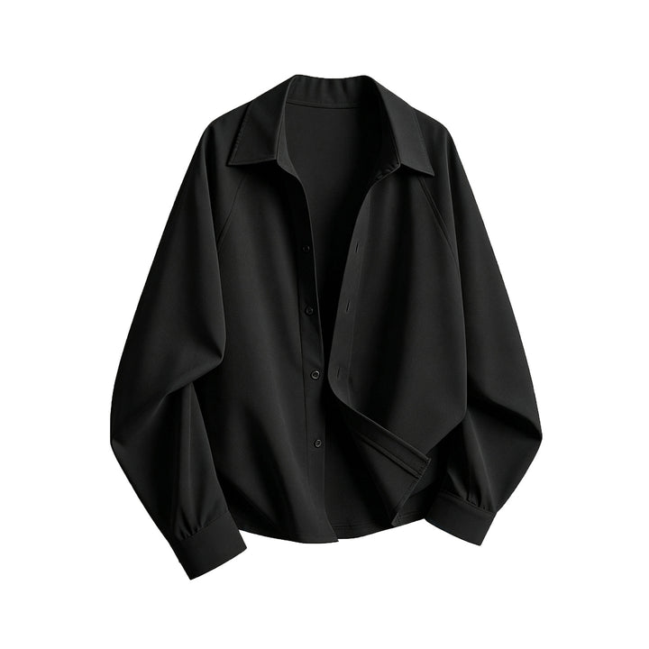 Women Oversized Blouse Shirt made of flowing stretch with shirt collar Mune Fashion