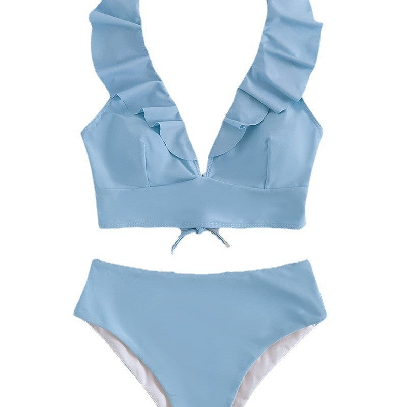 Women high-waisted bikini with voluminous ruffles Mune Fashion