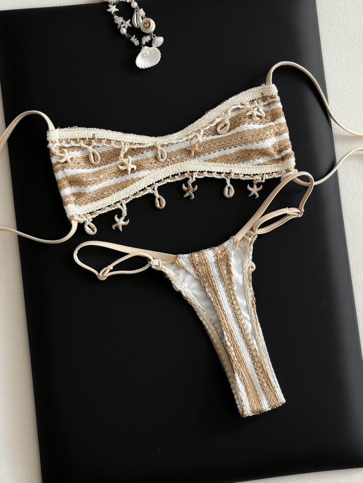 Ladies Bandeau Bikini with unique embellishments Mune Fashion