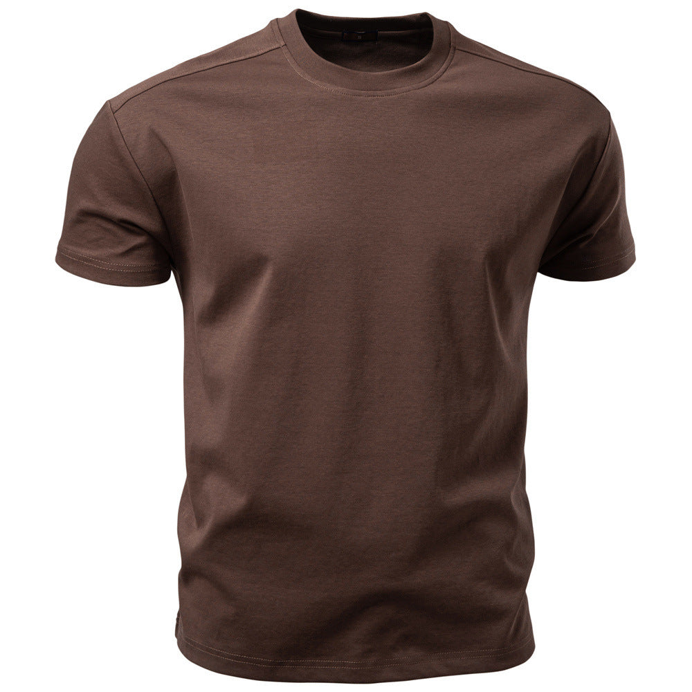 Men's nano classic cotton jersey round neck shirt with reinforced collar Mune Fashion