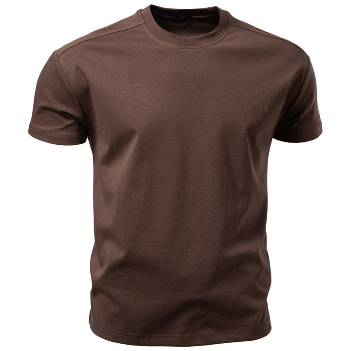 Men's nano classic cotton jersey round neck shirt with reinforced collar Mune Fashion