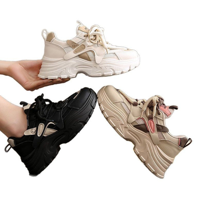 Women Sporty Chunky Sneakers with Breathable Mesh Upper and Cushioning Comfort Mune Fashion