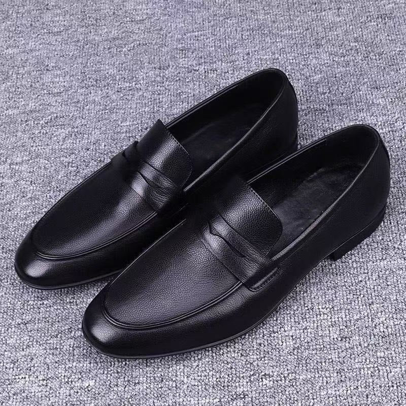 Men's Elegant Leather Slip-On Shoes Mune Fashion