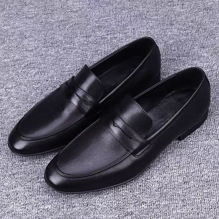 Men's Elegant Leather Slip-On Shoes Mune Fashion