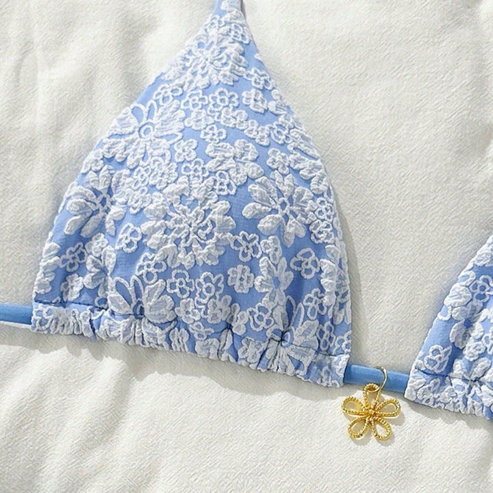 Women Flower-Decorated Bikini Set Mune Fashion