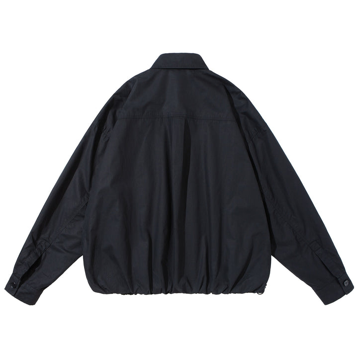 Unisex Loose fitting overshirt jacket made of cotton blend with drawstring hem and chest pocket Mune Fashion