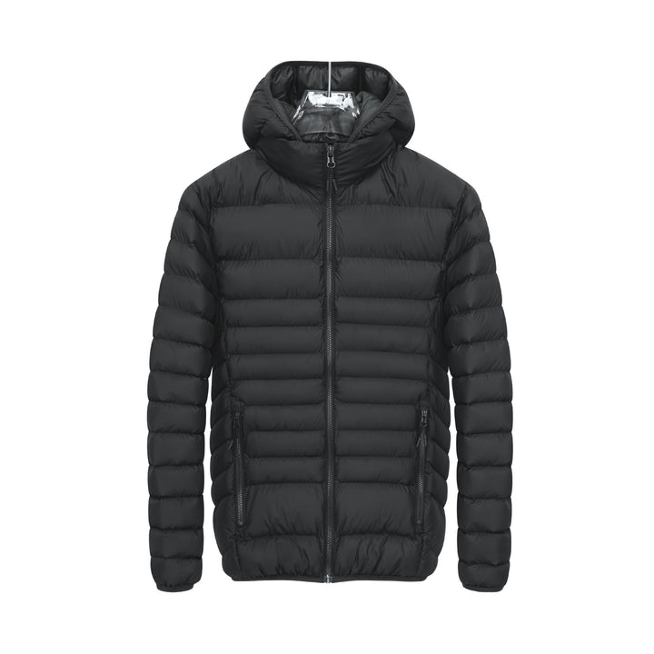 Men's Lightweight Quilted Hooded Jacket with High Collar, Thermal Lining & Zipper Mune Fashion