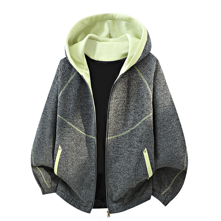 Women's Oversize Structure Hoodie Jacket with Contrast Lining, Full Zip & Side Pockets Mune Fashion