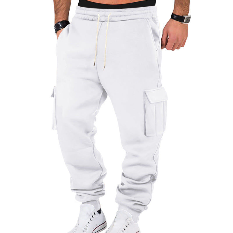 Men's Cargo Jogging Pants with Drawstring, Side Pockets, and Elastic Cuffs Mune Fashion