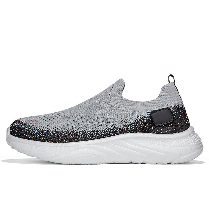 Women’s elastic knitted casual slip-on moccasin-style shoe with sock-like entry and padded wave comfort sole Mune Fashion
