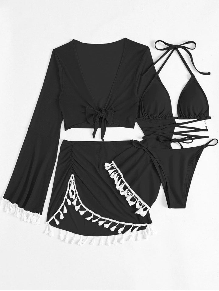 Women's bikini set with elegant wrap top and high waisted skirt Mune Fashion