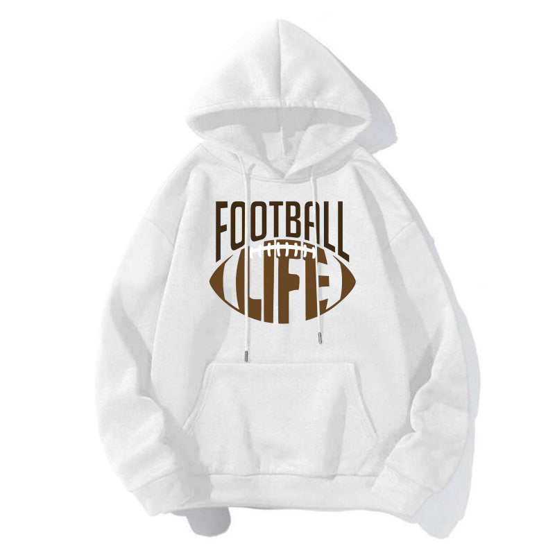 Ladies Sporty Hoodie with Football Motif Mune Fashion