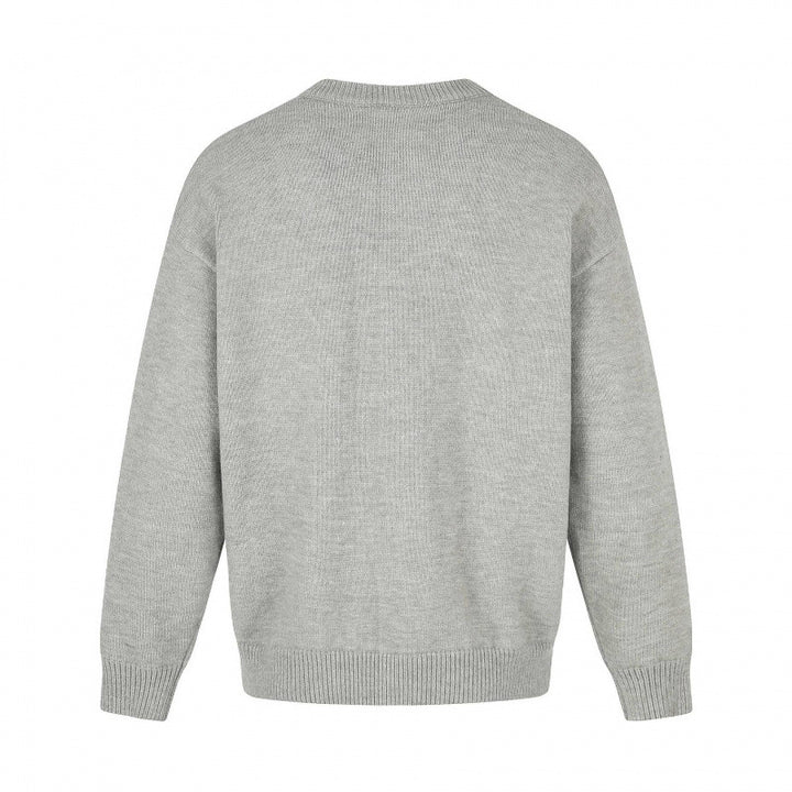 Unisex Boxy Knit Cardigan with Round Neckline and Full Button Placket Mune Fashion