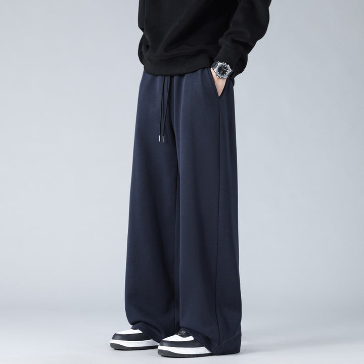 Men's Wide Oversized Baggy Lounge Pants with Drawstring Waistband and Flowing Jersey Quality Mune Fashion