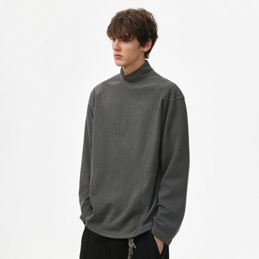 Men's Oversize Turtleneck Sweater made of soft cotton blend with raglan sleeves Mune Fashion