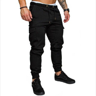 Men's tailored cargo jogger with elastic waistband, drawstring, and patch pockets Mune Fashion
