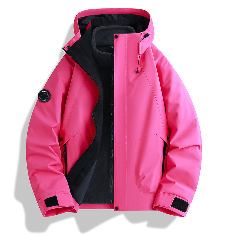 Men's waterproof softshell jacket with hood and fleece lining Mune Fashion