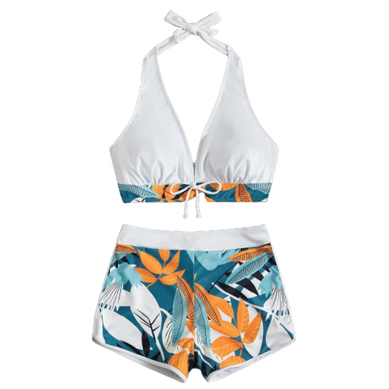 Women's bikini set with floral pattern and removable push-up bra Mune Fashion