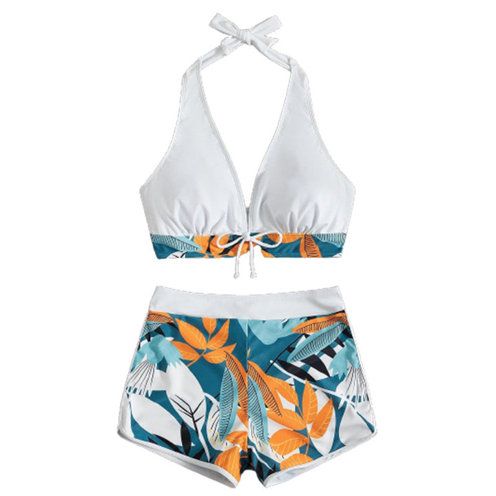 Women's bikini set with floral pattern and removable push-up bra Mune Fashion