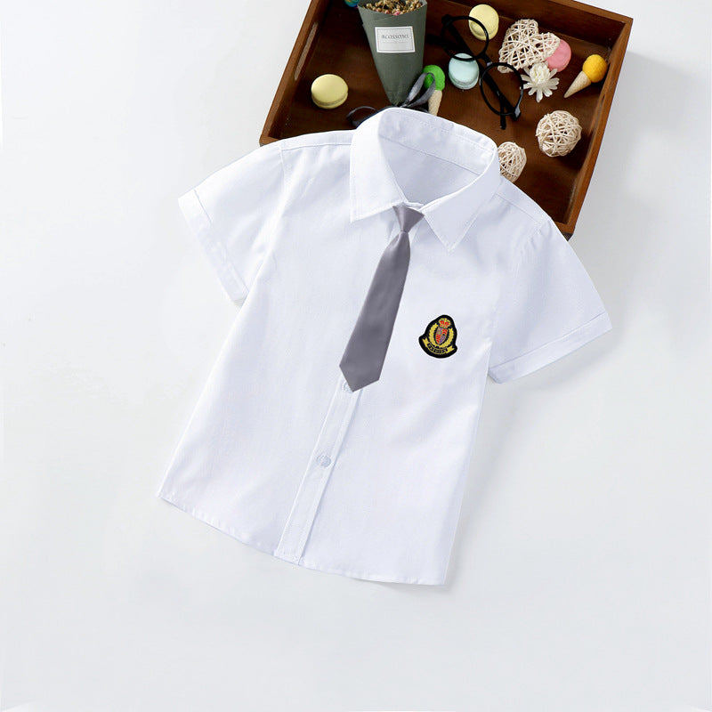 Boys elegant short-sleeved blouse with bow Mune Fashion