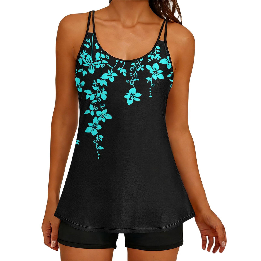 Damen Sportliches Tankini-Oberteil mit elegantem Floral-Design Echo Archiv