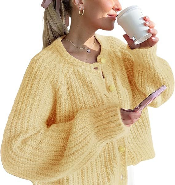 Ladies Oversize Mohair Effect Cardigan with Ribbed Structure and Round Neck Mune Fashion