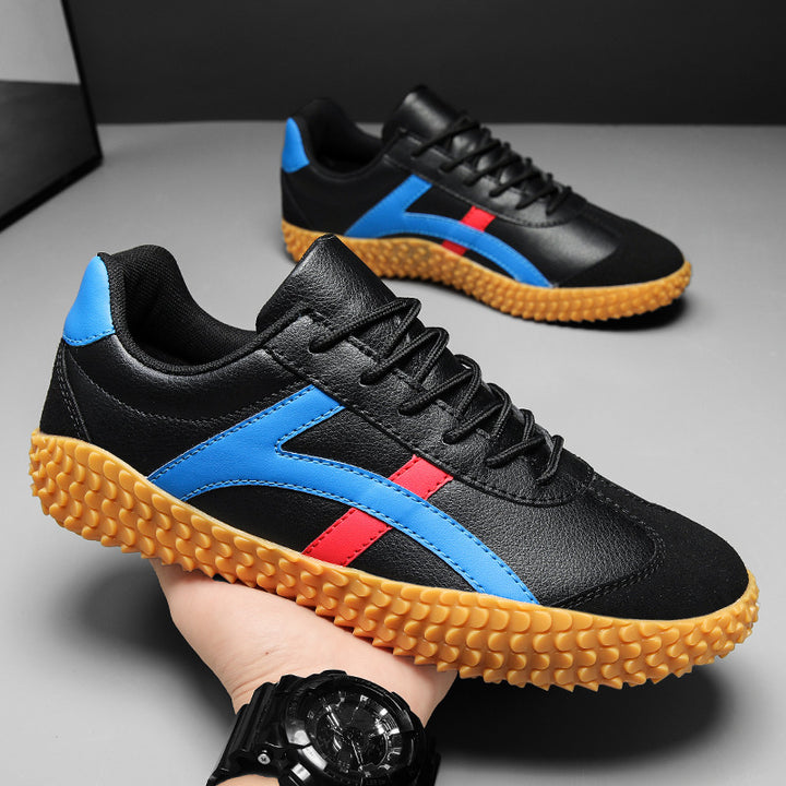 Unisex nan retro-urban Mesh sneaker with profiled rubber outsole and suede toe cap Mune Fashion