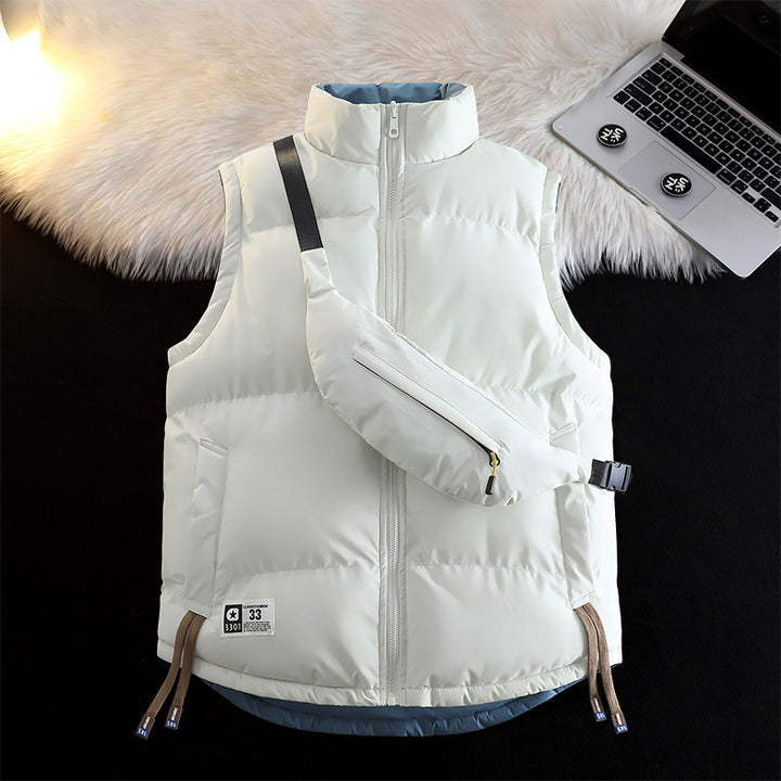 Women's Functional Quilted Vest with High Collar Mune Fashion