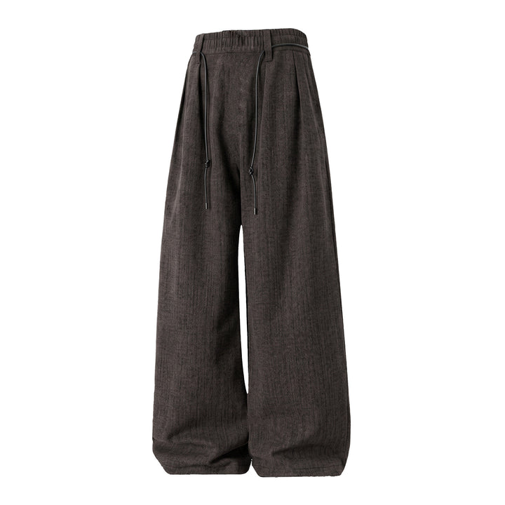 Women's Wide Balloon Pants with Drawstring, Pleats and Elastic Cuff Hem Mune Fashion