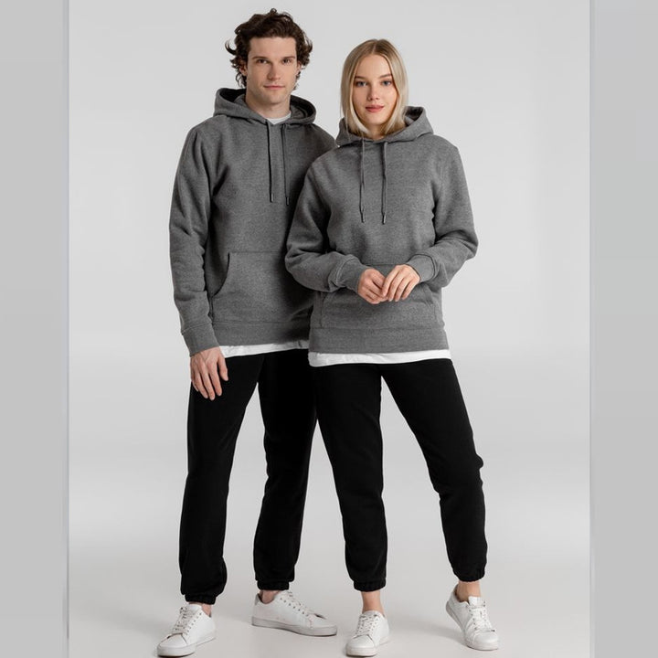 Unisex nan minimalist heavyweight hoodie made of French terry with concealed kangaroo pocket and narrow silhouette Mune Fashion