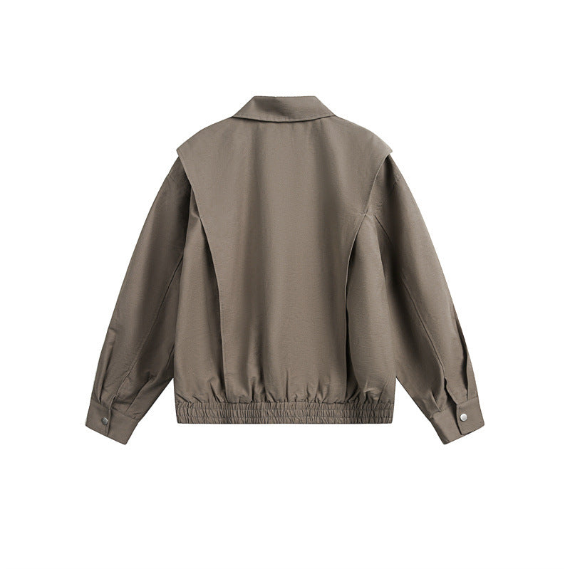 Unisex Lightweight Boxy Field Blouson in Utility Look with Patch Flap Pockets and Elastic Hem Mune Fashion