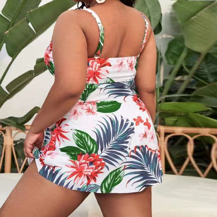 Women’s swimsuit dress with floral accents Mune Fashion