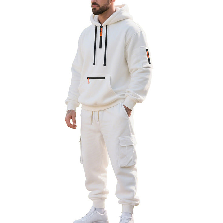Men's Urban Cargo Jogging Set with Utility Hoodie, Zipper Details and Cargo Joggers Mune Fashion