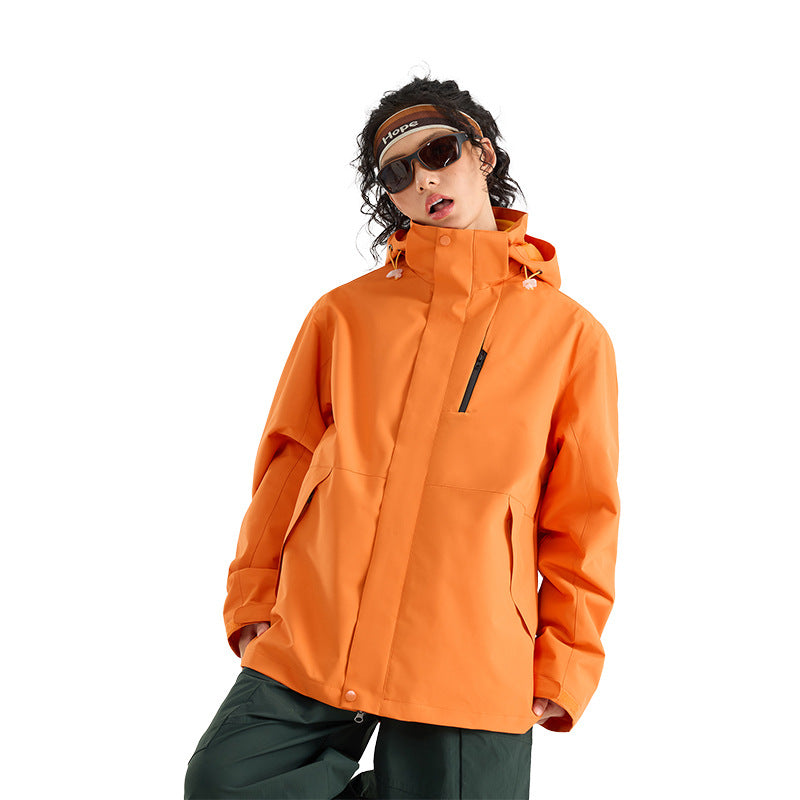 Women's Lightweight Waterproof Parka Hoodie Jacket with Sealed Seams and Drawstring Mune Fashion