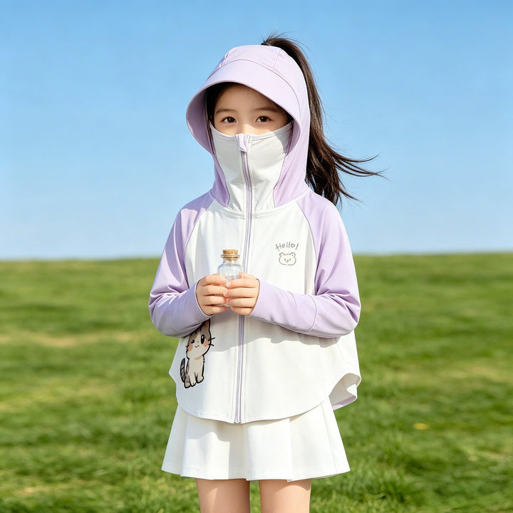 Children's sun protection jacket with hood and breathable fabric Mune Fashion
