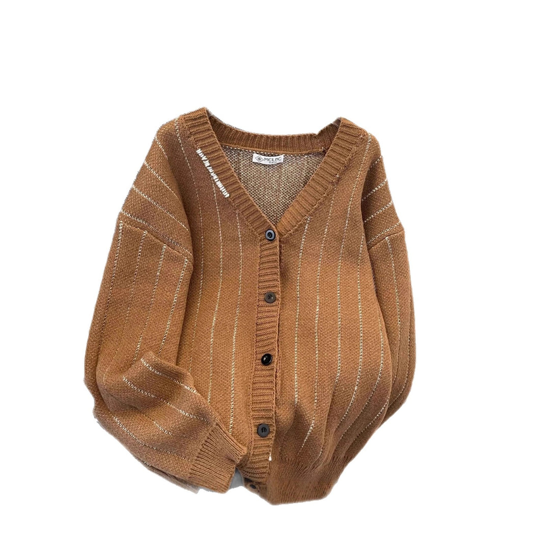 Women's cardigan with V-neck and buttons Mune Fashion
