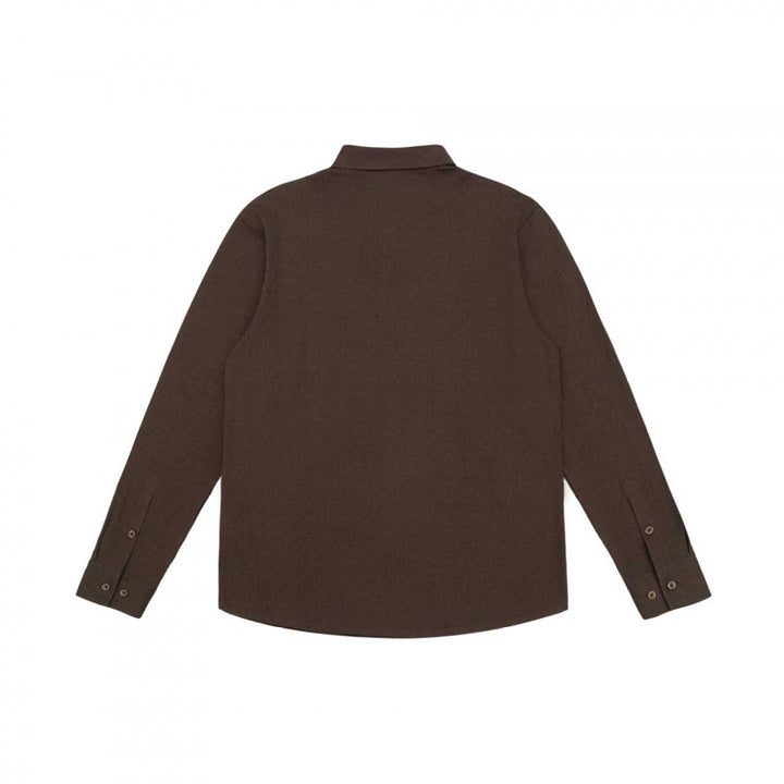 Men's fine cotton shirt with Kent collar, full button placket and rounded hem Mune Fashion
