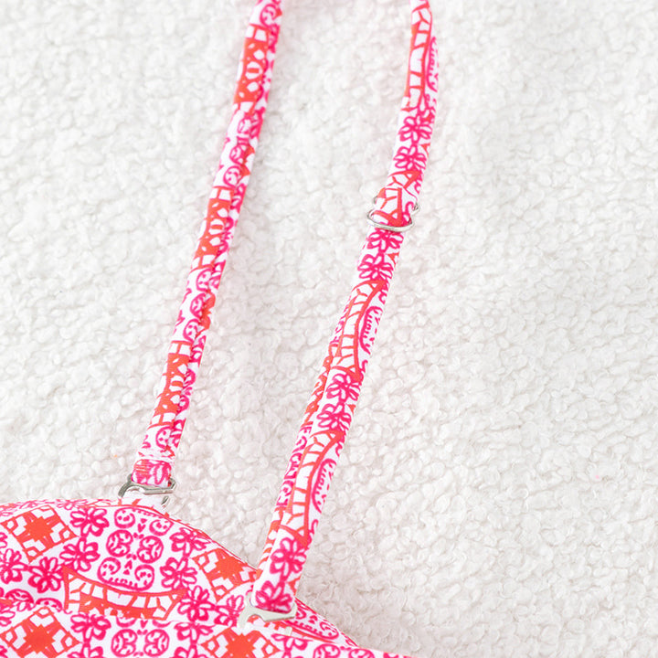 Women's bandeau bikini with decorative knot and playful tie bands Mune Fashion