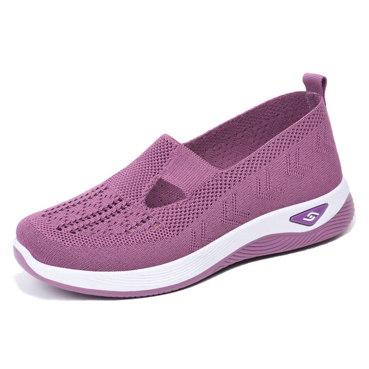 Women Breathable Slip-On Sneakers with Elastic Design Mune Fashion