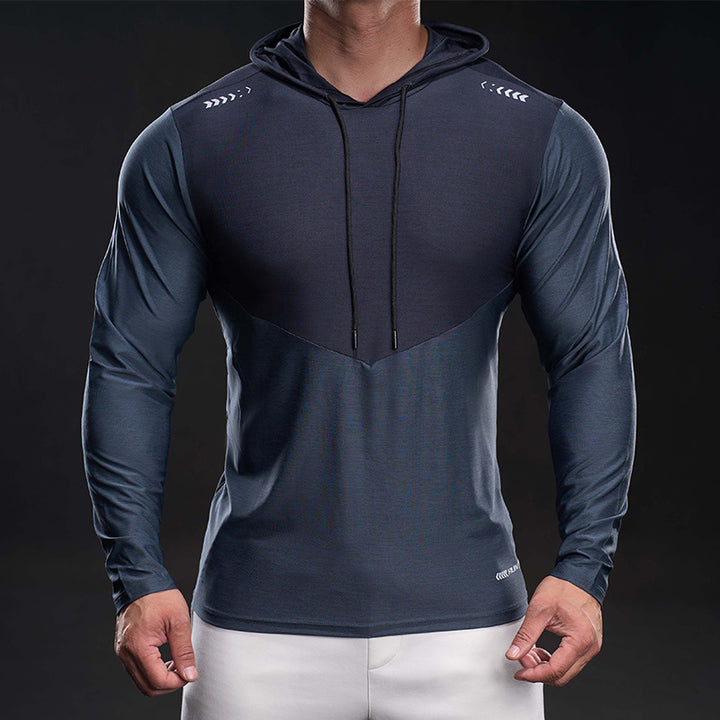Men's Functional Long Sleeve Hoodie for Training with Stretch and Breathability Mune Fashion