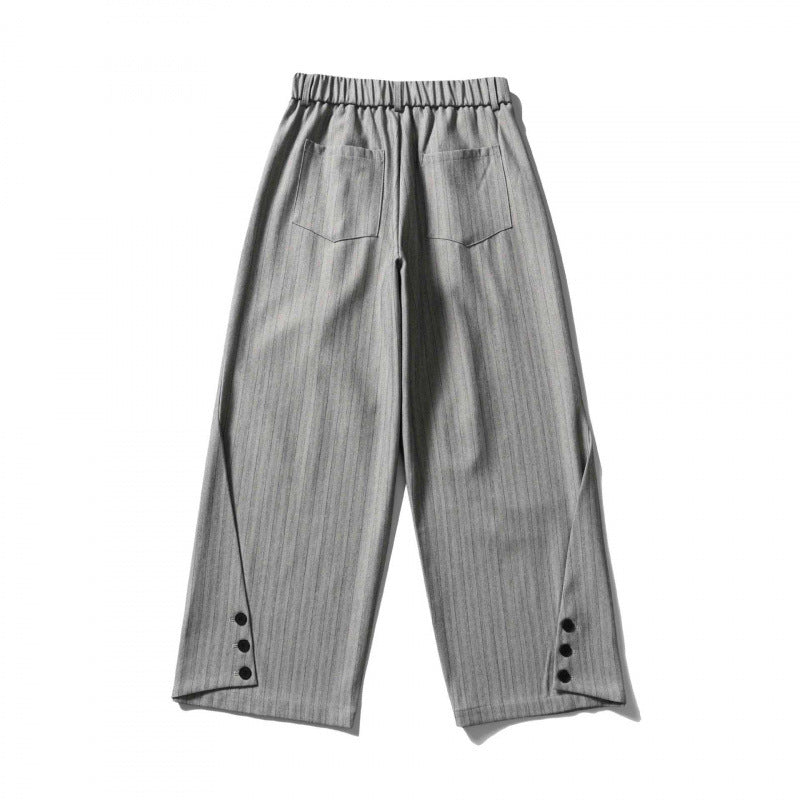 Ladies wide pleat trousers with high waistband, shortened culotte silhouette and elastic back Mune Fashion