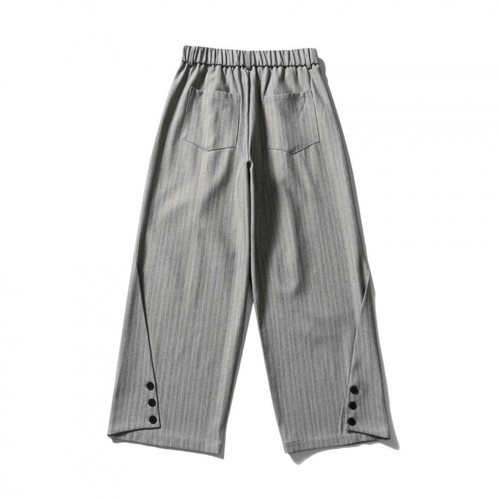 Ladies wide pleat trousers with high waistband, shortened culotte silhouette and elastic back Mune Fashion
