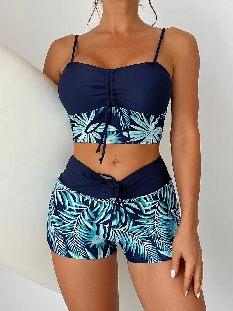 Women's Sporty Bikini Top with Shorts Mune Fashion