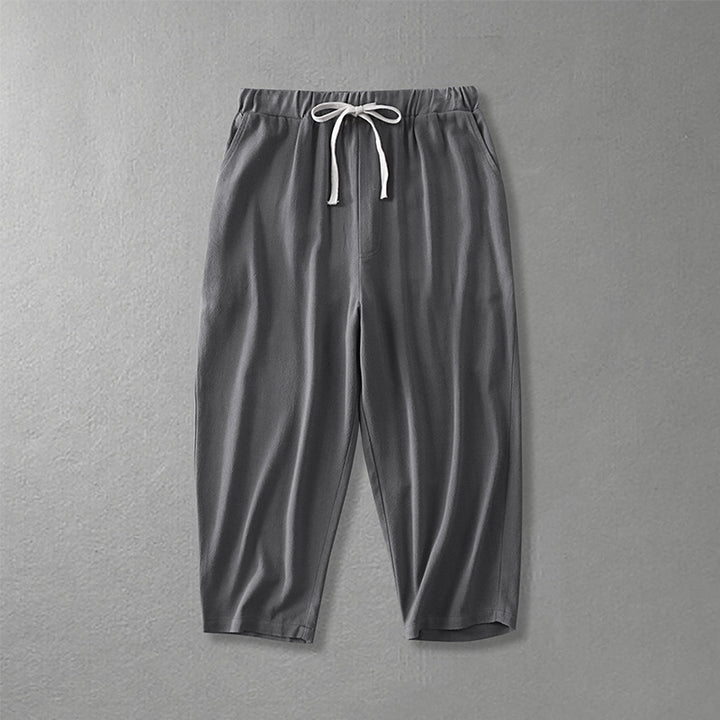Women's loosely cut leisure pants with elastic waistband and drawstring Mune Fashion